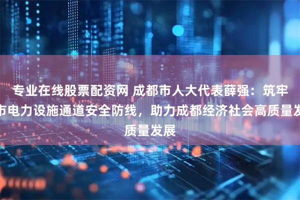 专业在线股票配资网 成都市人大代表薛强：筑牢城市电力设施通道安全防线，助力成都经济社会高质量发展